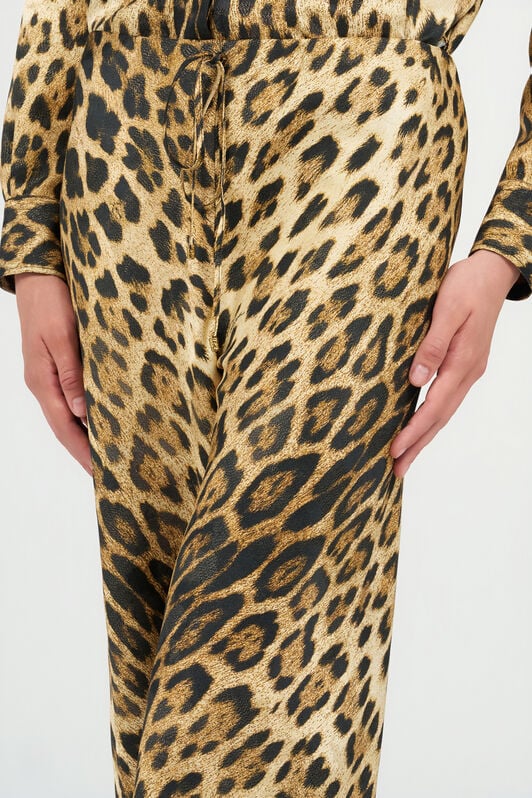 RC Leopard Print Palazzo Pants NATURAL WQT202-9HQ71