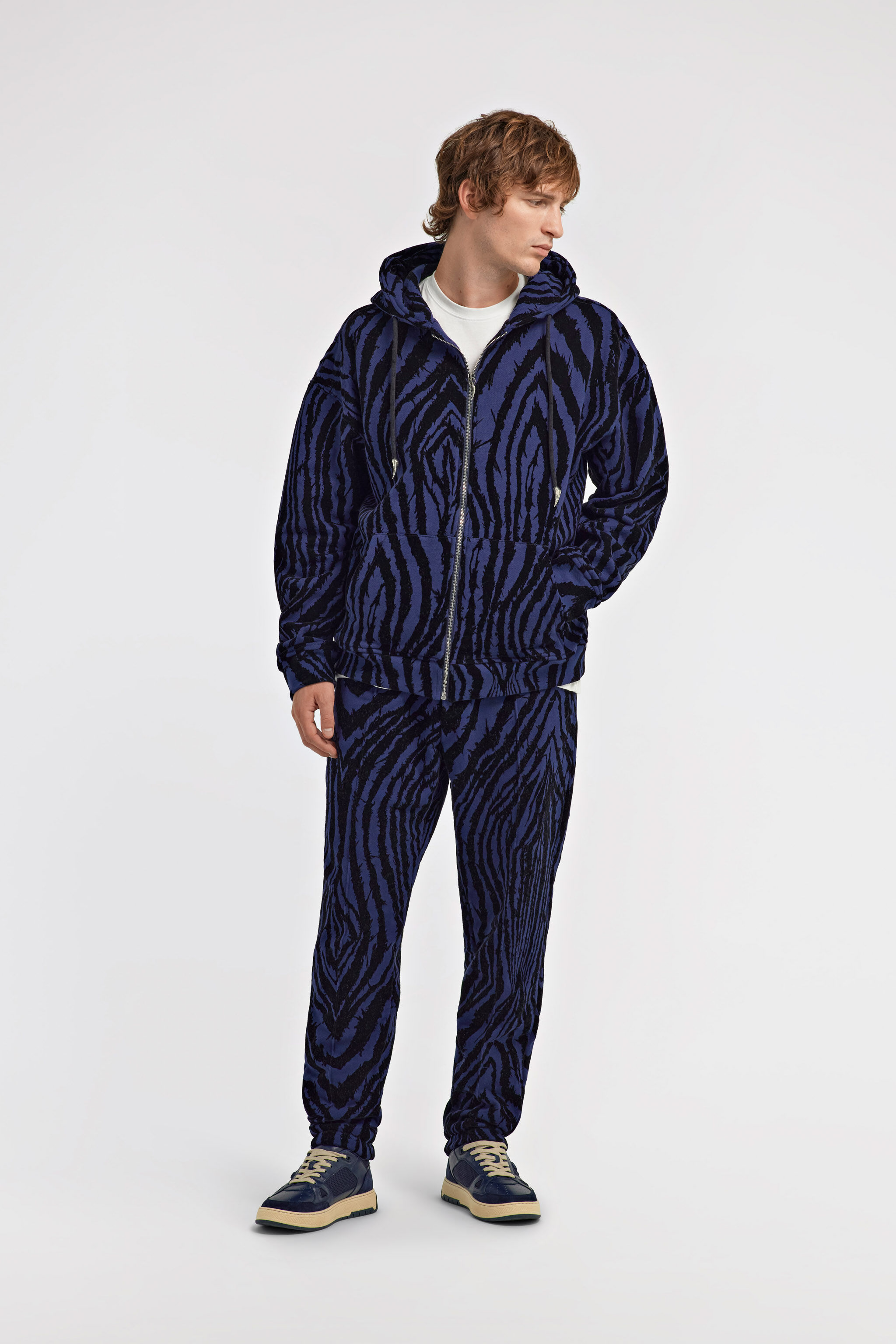 RC Zebra print Sweatshirt Dark blue TRT69F-CF050