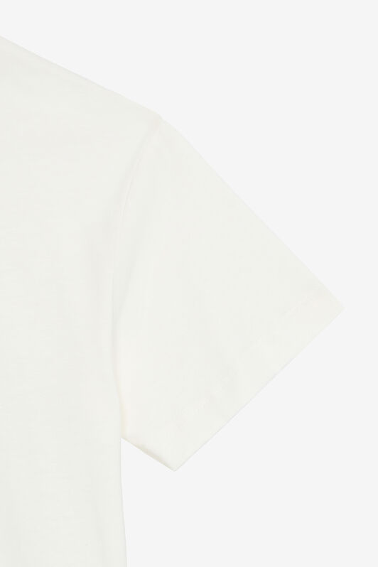 JU T-Shirt Mit Monogramm RC Und Blumen Weiß UJT62F-JD001