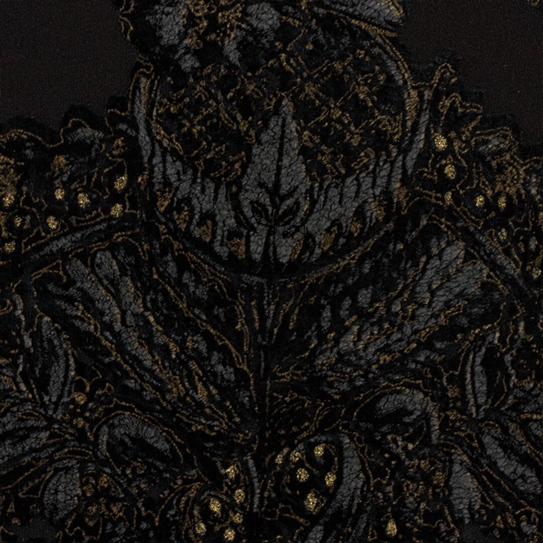 RC Leggings in ciniglia devoré con Stampa Ornamental BLACK WKT23A-6CR36