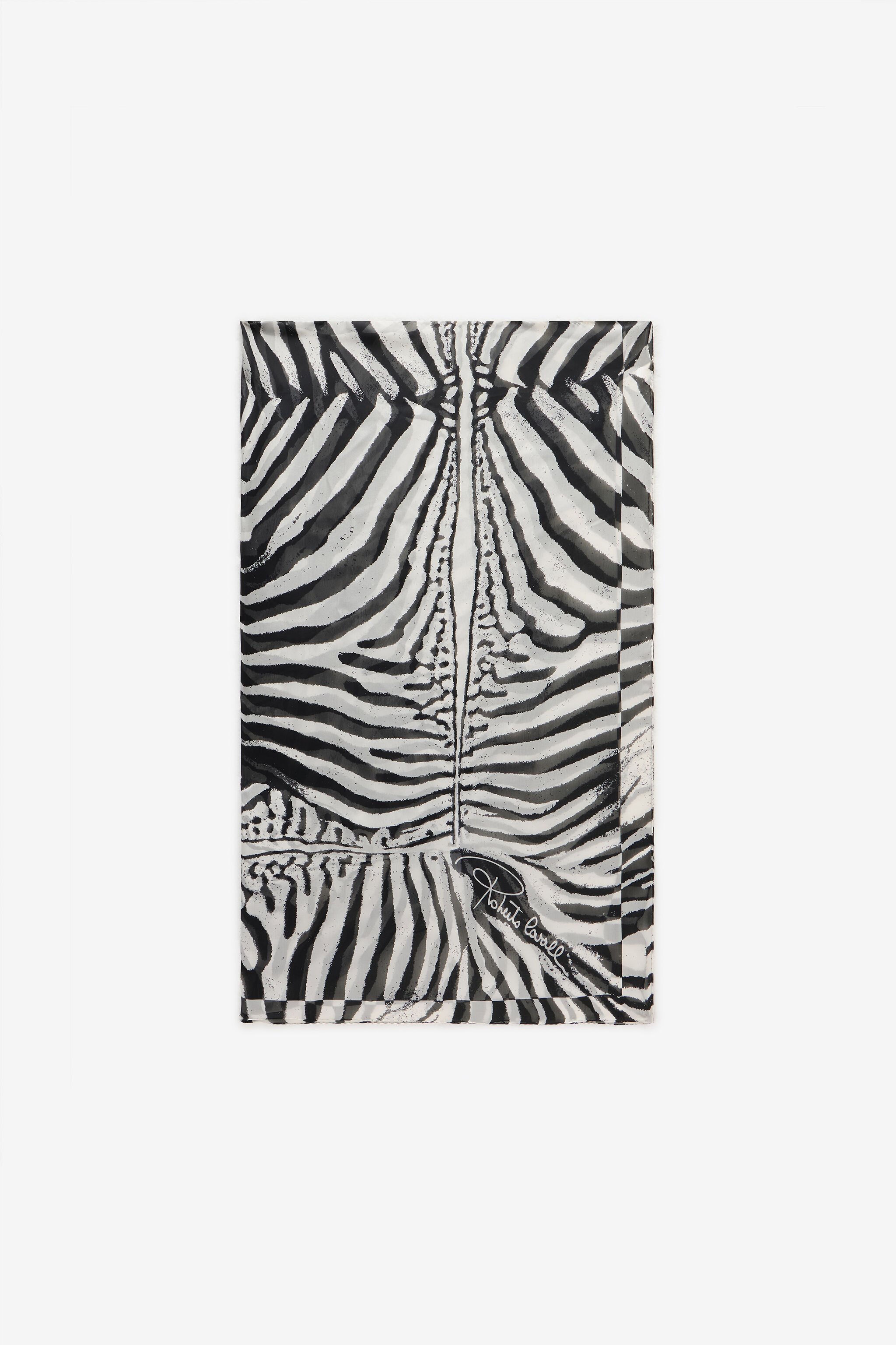 RC Foulard In Seta Stampa White Tigresse Nero/Bianco UALR01-IR100