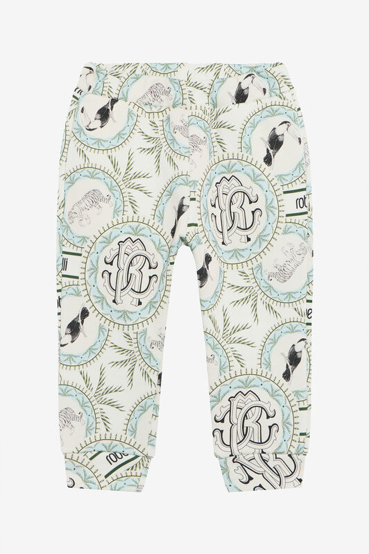JU Hose mit Maiolica-Print IVORY/LIGHT BLUE UJT214-5OO42