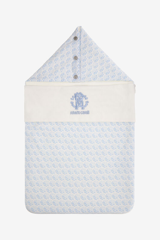 JU RC Monogram print cotton baby nest Azul SJT836-JFI70