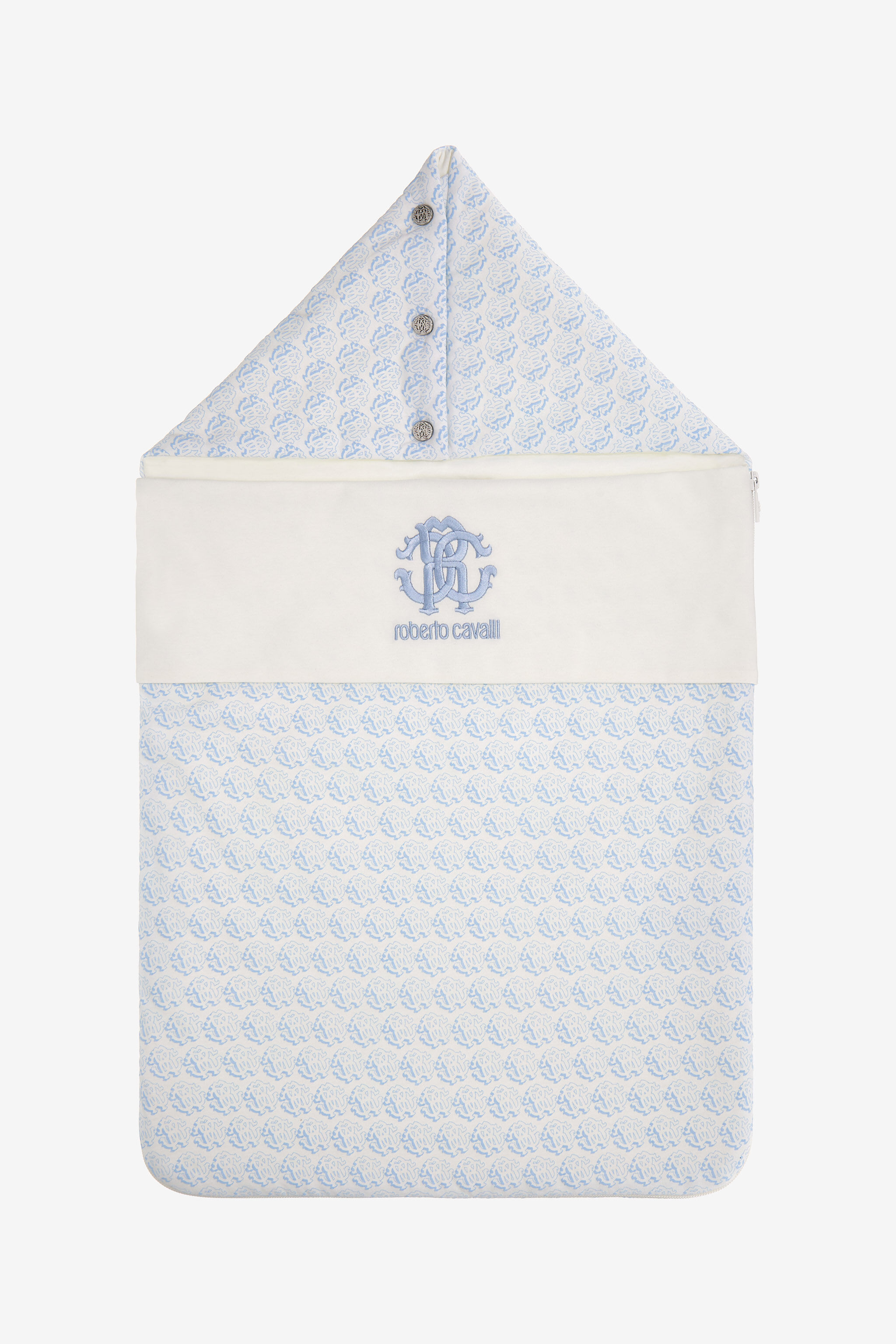 JU RC Monogram print cotton baby nest Azul SJT836-JFI70