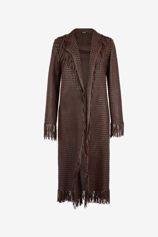 RC Woman Leather Coat Braun UWP500-PN004