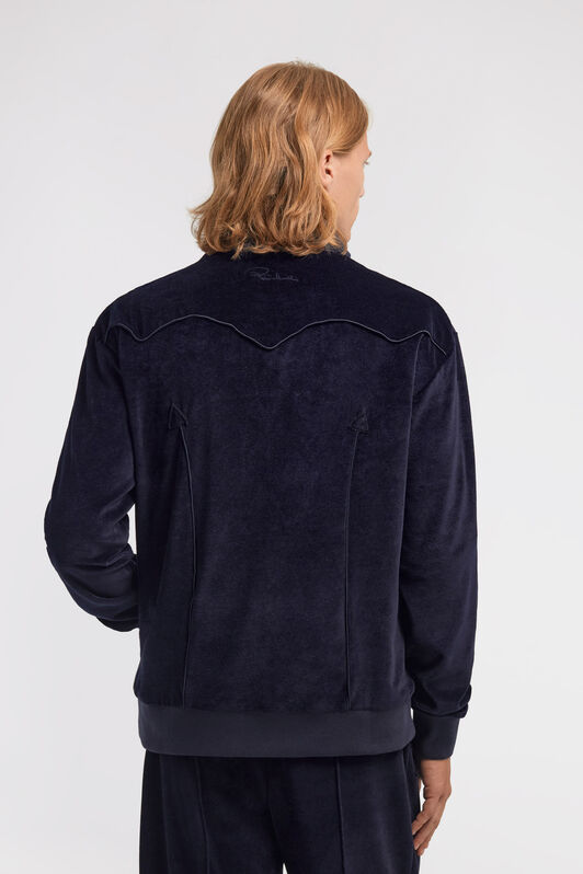 RC Zebra print sweatshirt with zip Dark blue TRT66C-CJ003