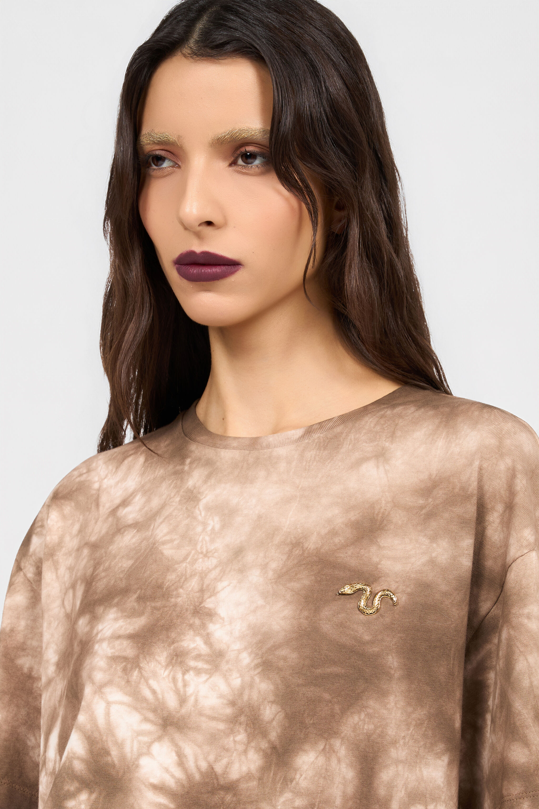 RC T-Shirt mit Tie-Dye-Motiv NATURAL XQT62C-JD029