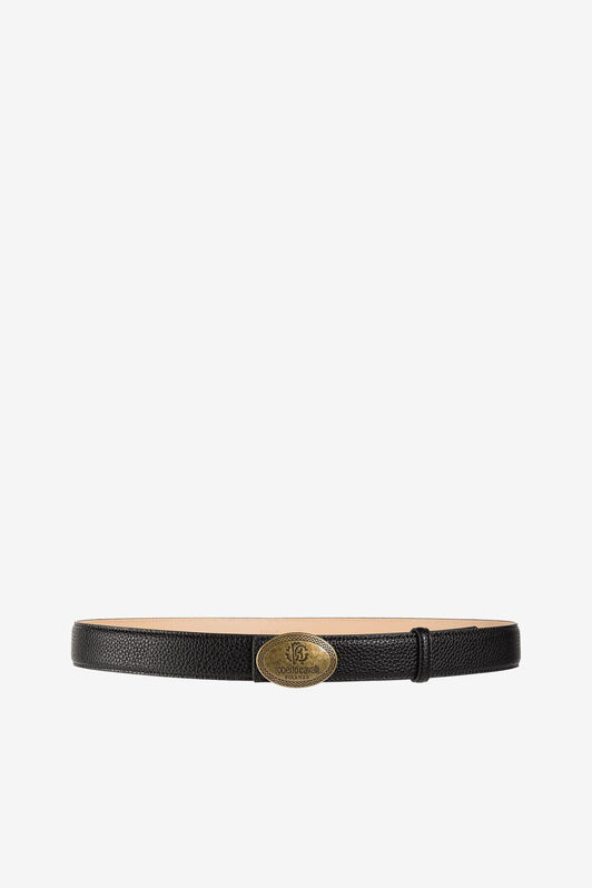 RC RC Monogram-Engraved Belt Black JSC002-AB001