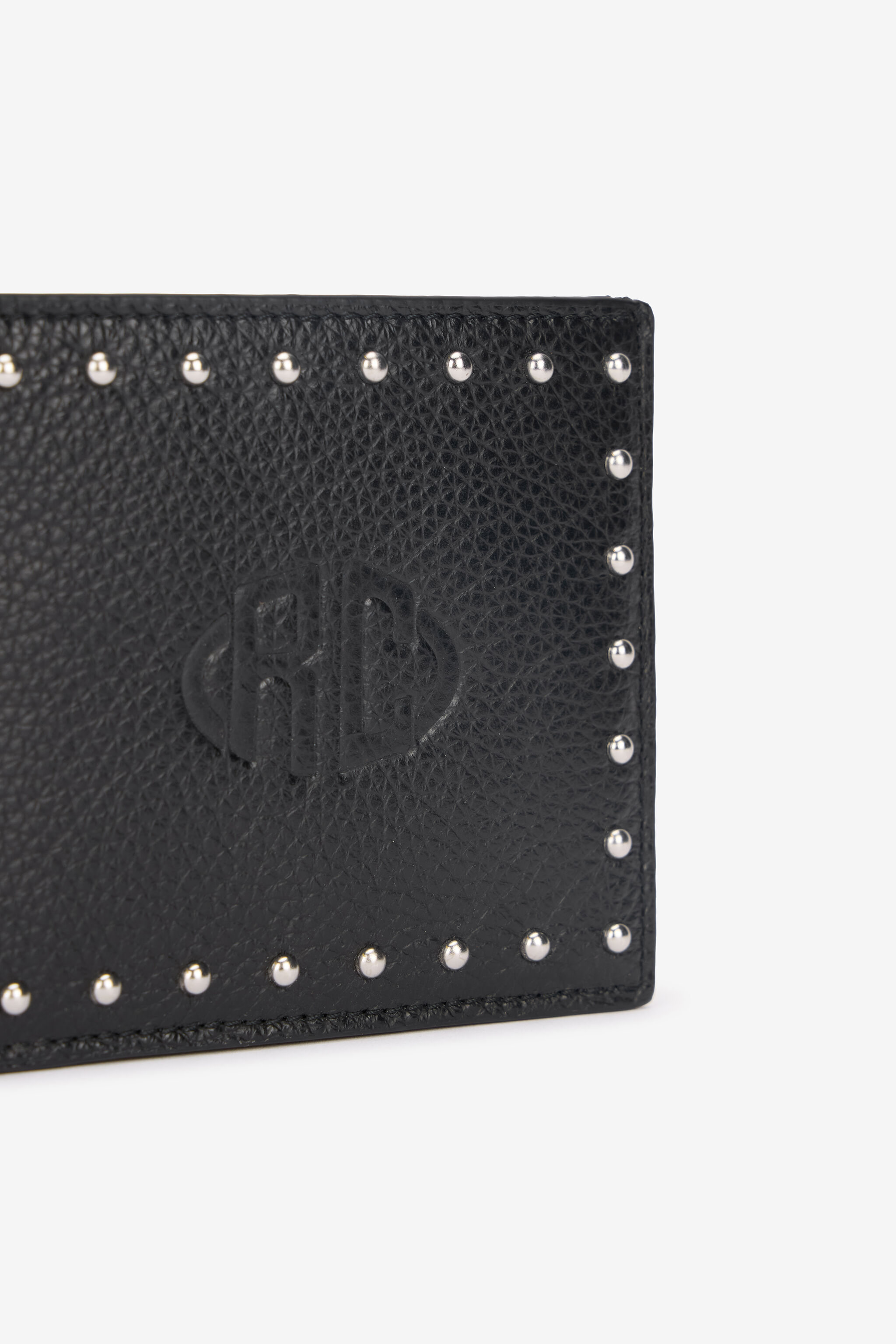 RC Leather Wallet with Studs Noir VRA005-PZB05