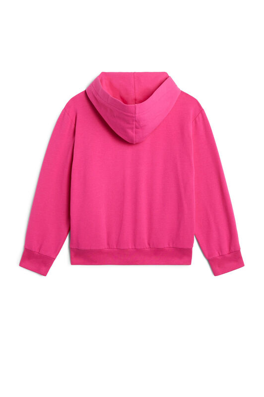 JU Monogram embroidered zipped hoodie JU Monogram embroidered zipped hoodie FUCHSIA JJT920-CF027