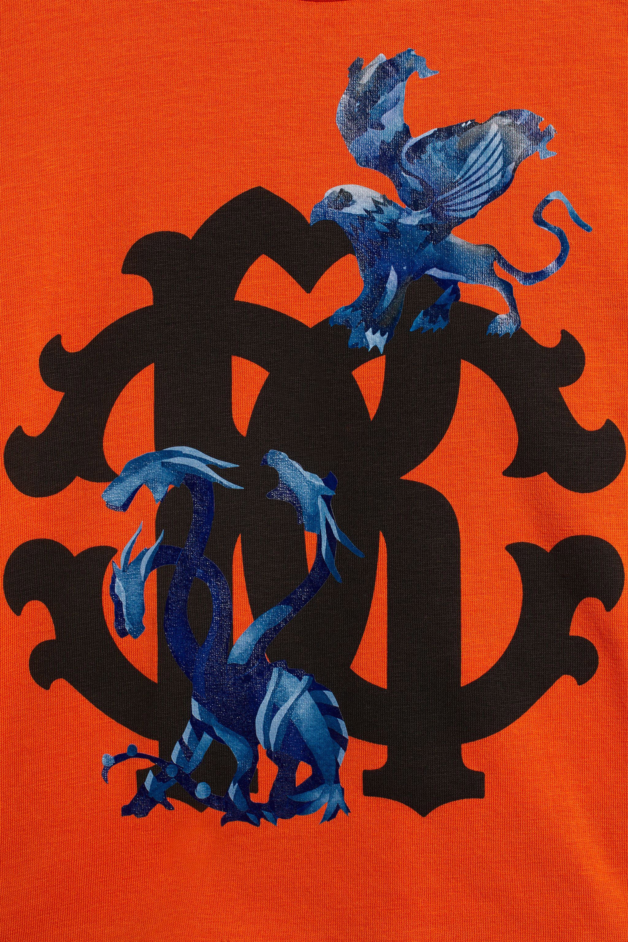 JU T-Shirt mit Odyssea Print und Logo ORANGE IJT685-JV025