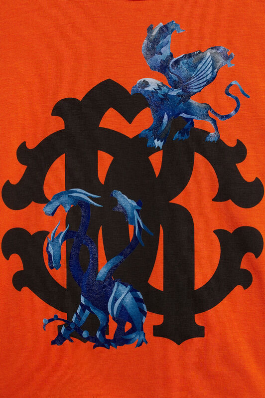 JU T-Shirt mit Odyssea Print und Logo JU T-Shirt mit Odyssea Print und Logo ORANGE IJT685-JV025
