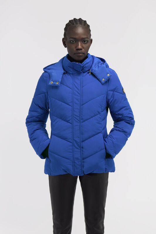 RC Short down jacket with logo Blue NOT40B-SB001