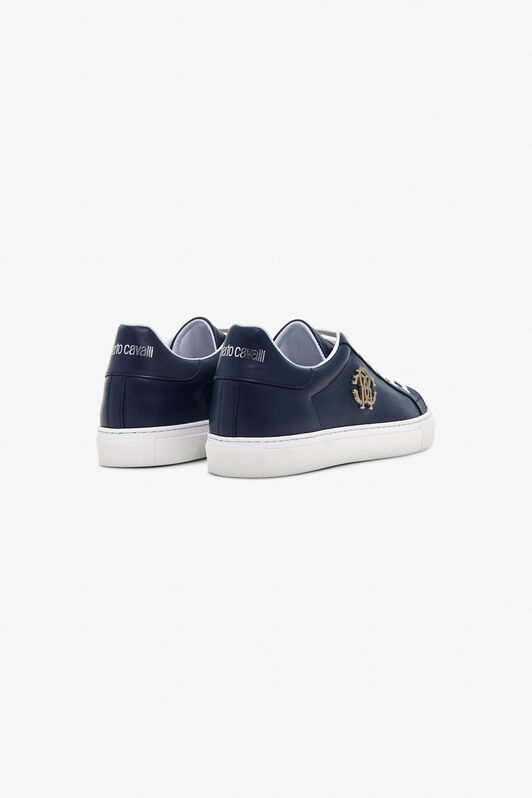 RC Leather Sneakers with Logo Dark blue OOS00D-PZ085