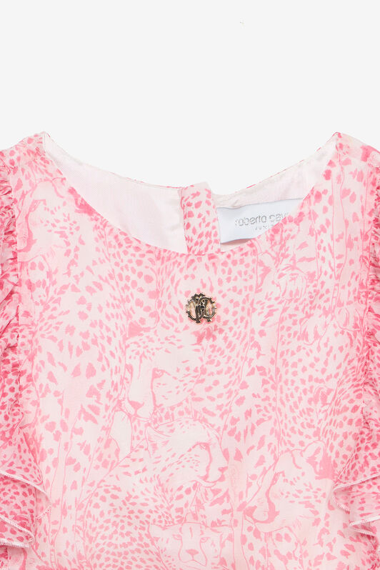 JU Abito Con Stampa Ghepardi Rosa UJT10P-2NO37