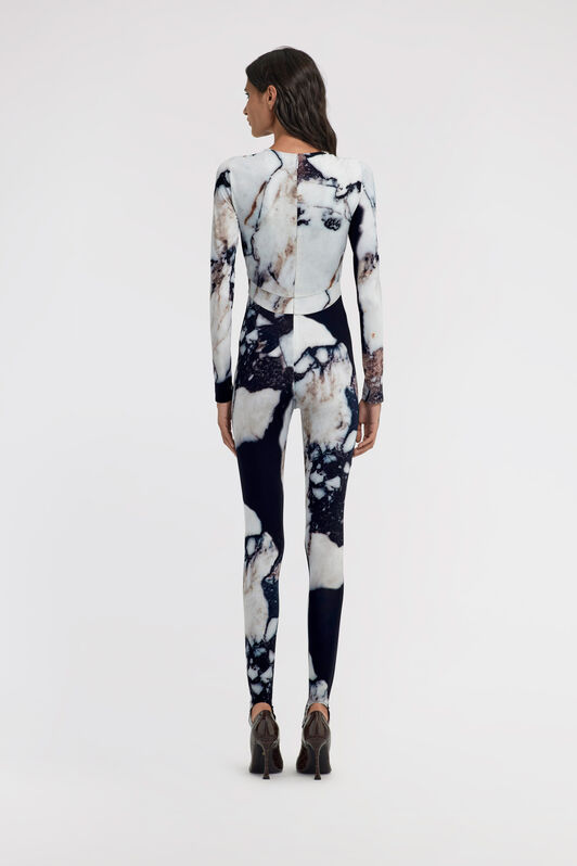 RC Marble Print Jumpsuit Black/White TWT134-LNN18
