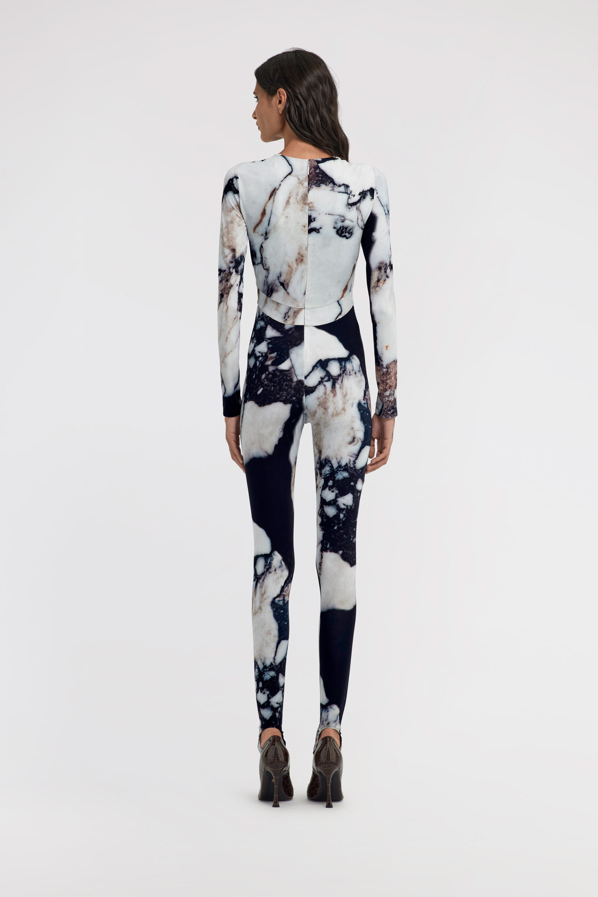 RC Marble Print Jumpsuit Black/White TWT134-LNN18