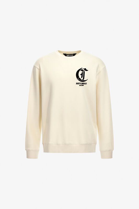 JC Just Cavalli Sweatshirt Ivory TFT061-TF078