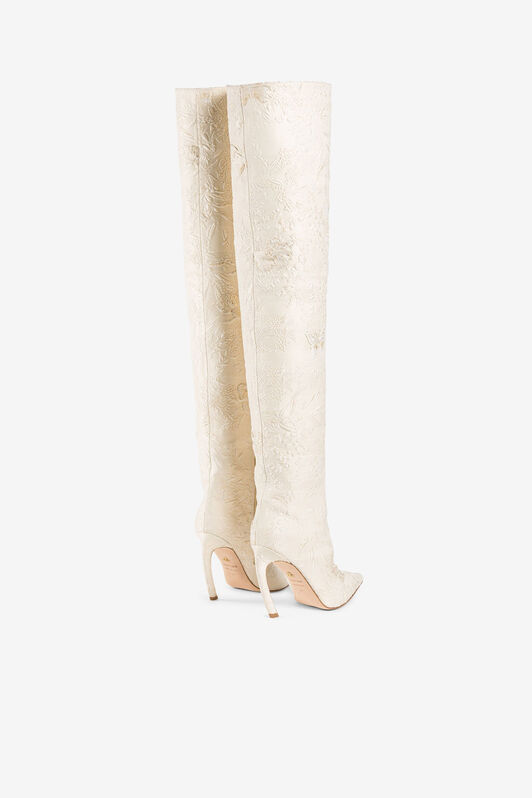 RC Tiger Tooth brocade 105mm boots Ivory QWS014-FT228