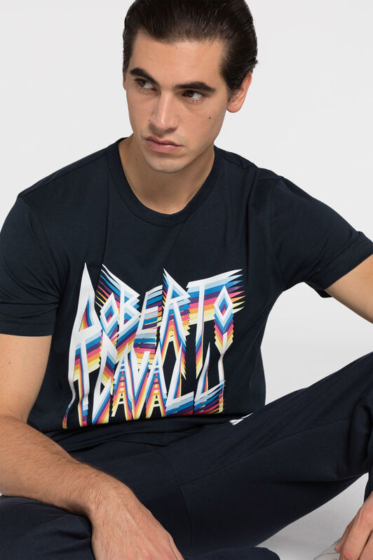 RC Logo-Print Cotton T-Shirt RC Logo-Print Cotton T-Shirt Dark blue JST60C-JD060