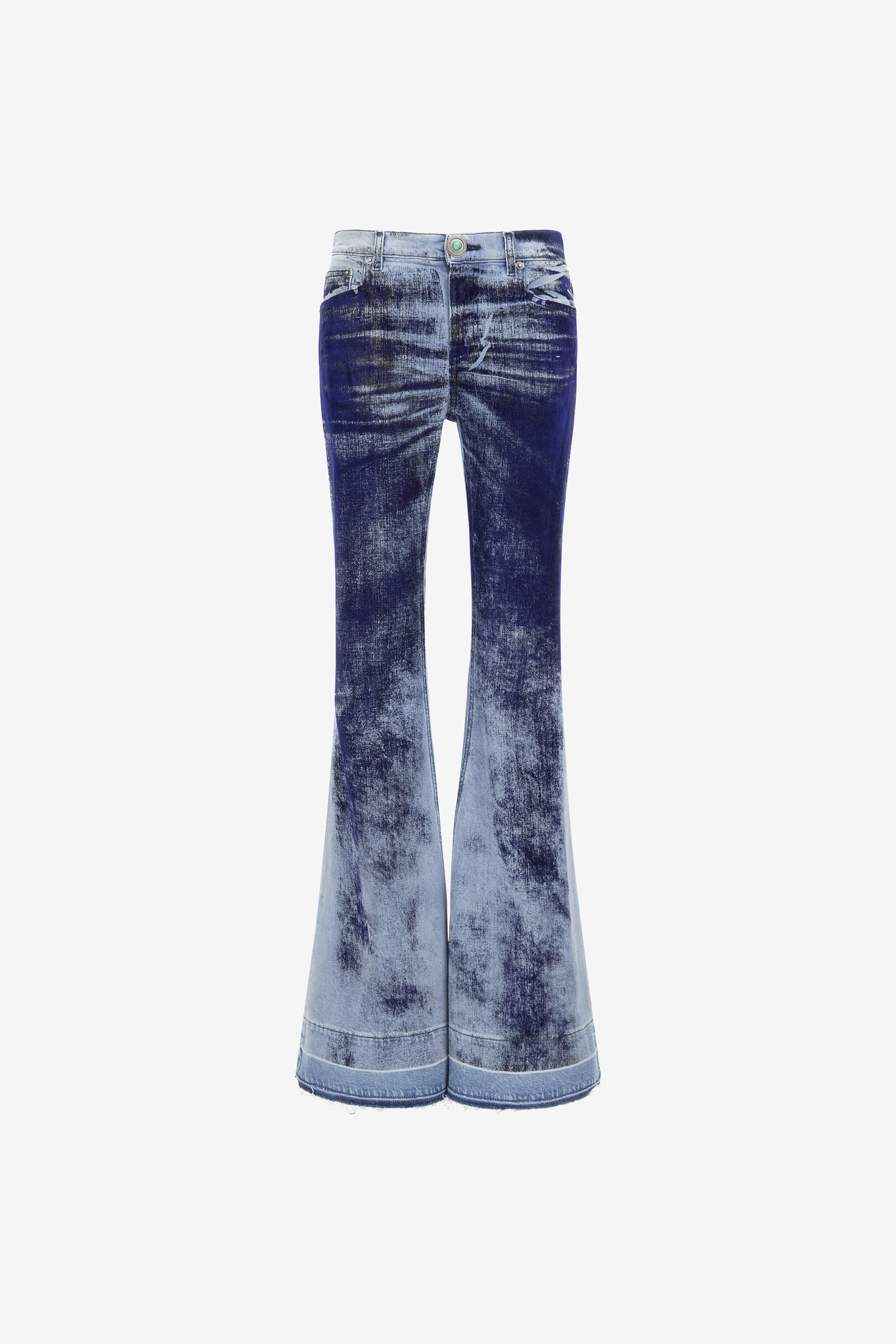 Jeans evases avec un effet delave en BLU SCURO 193921 pour femme Roberto Cavalli