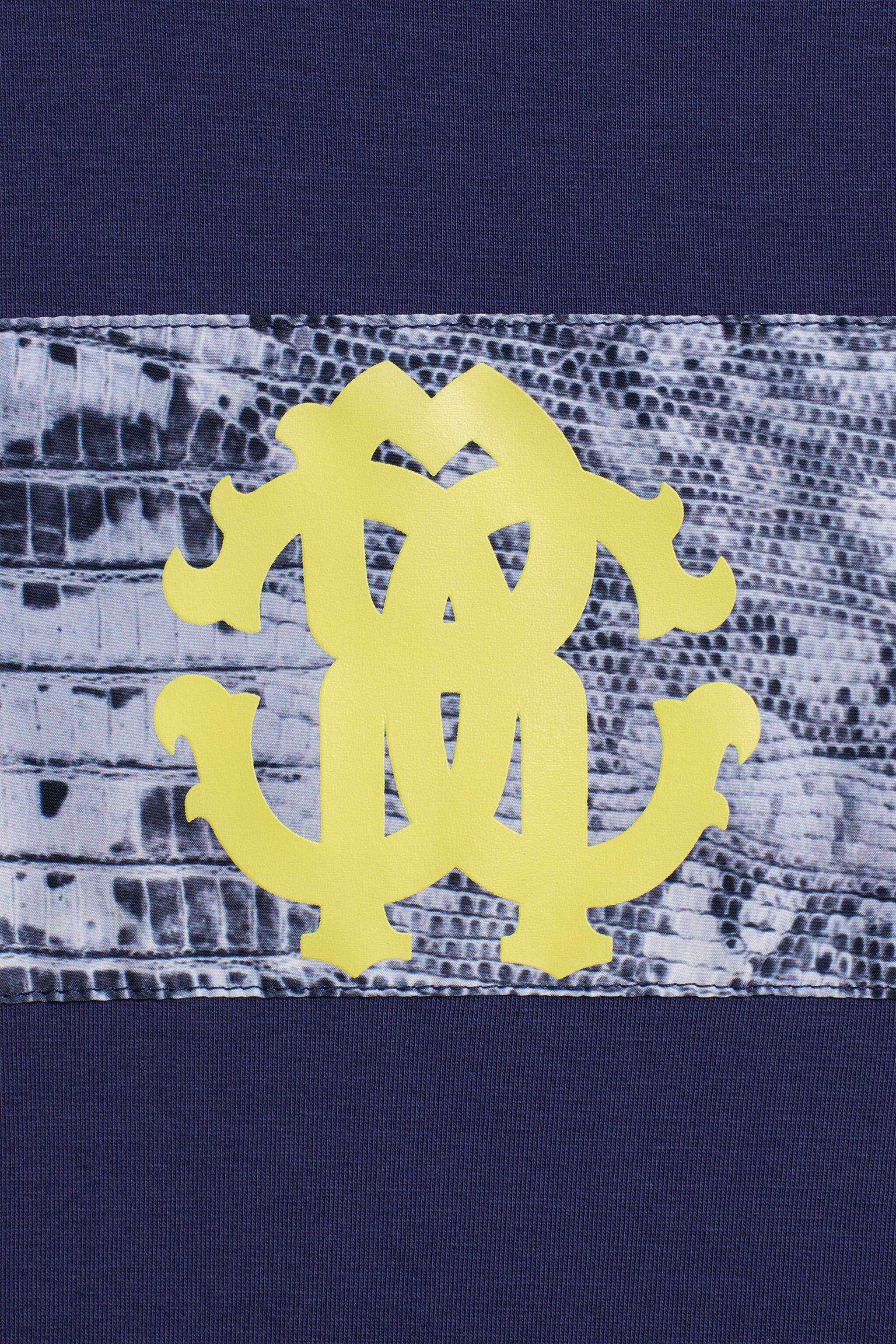 JU Lizard print logo T-shirt MIDNIGHT BLUE IJT65H-JV025