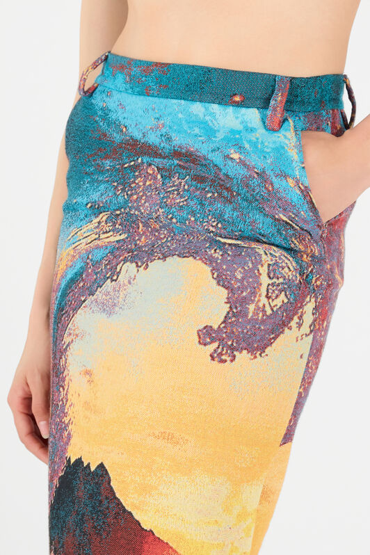 RC Itaca Print Skirt Blue/Orange UWT301-DJ091