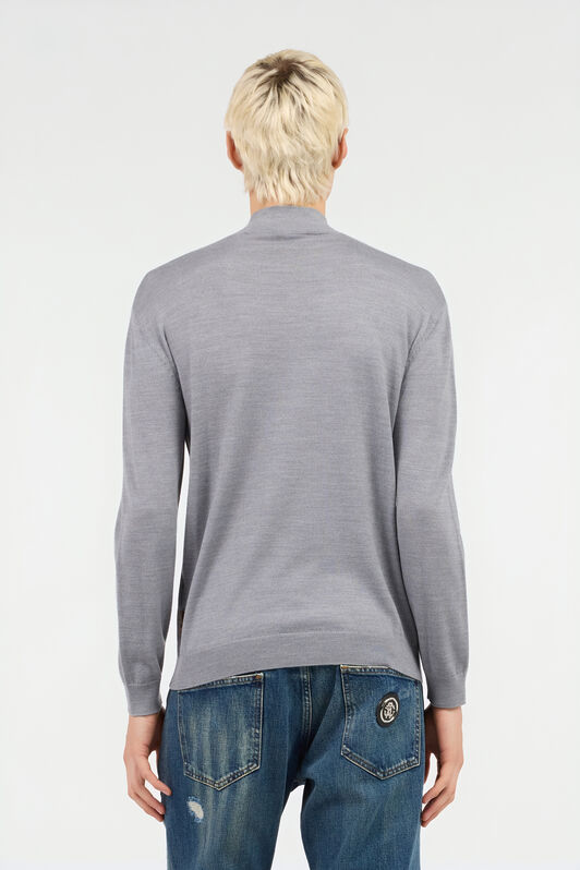 JC Grauer Pullover mit Logo GRIGIO MELANGE VFM003-VF051