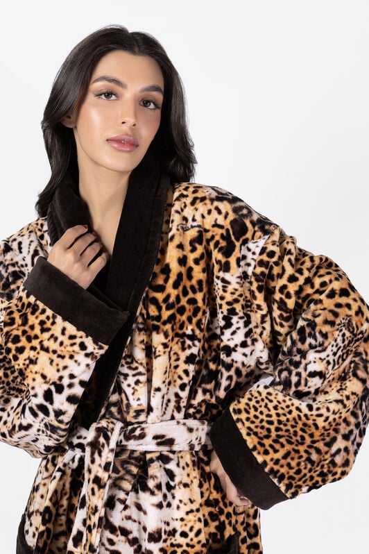 HO Jaguar Skin Print Bath Robe HO Jaguar Skin Print Bath Robe JAGUAR SKIN VALH10-IH019