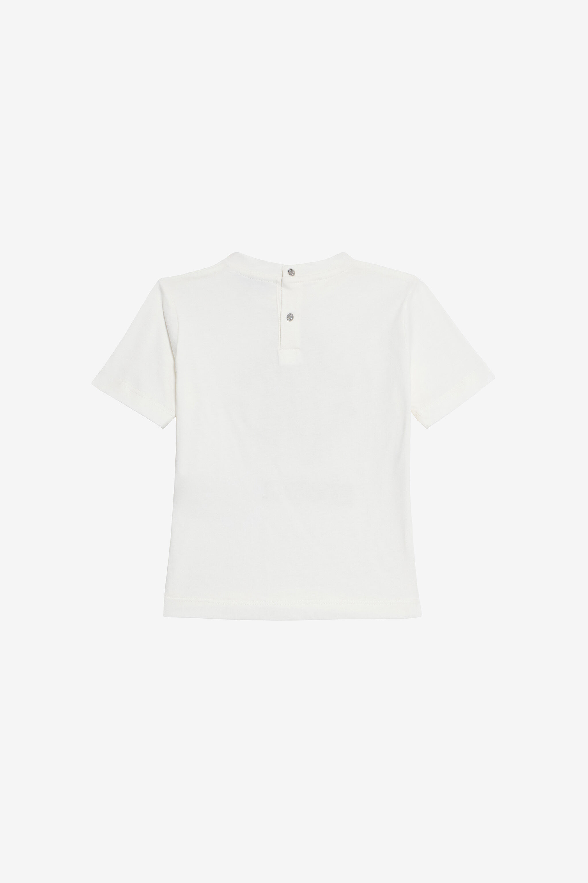 JU T-Shirt Bianco Latte Con Monogram RC E Logo MILKY WHITE VJT608-JD001