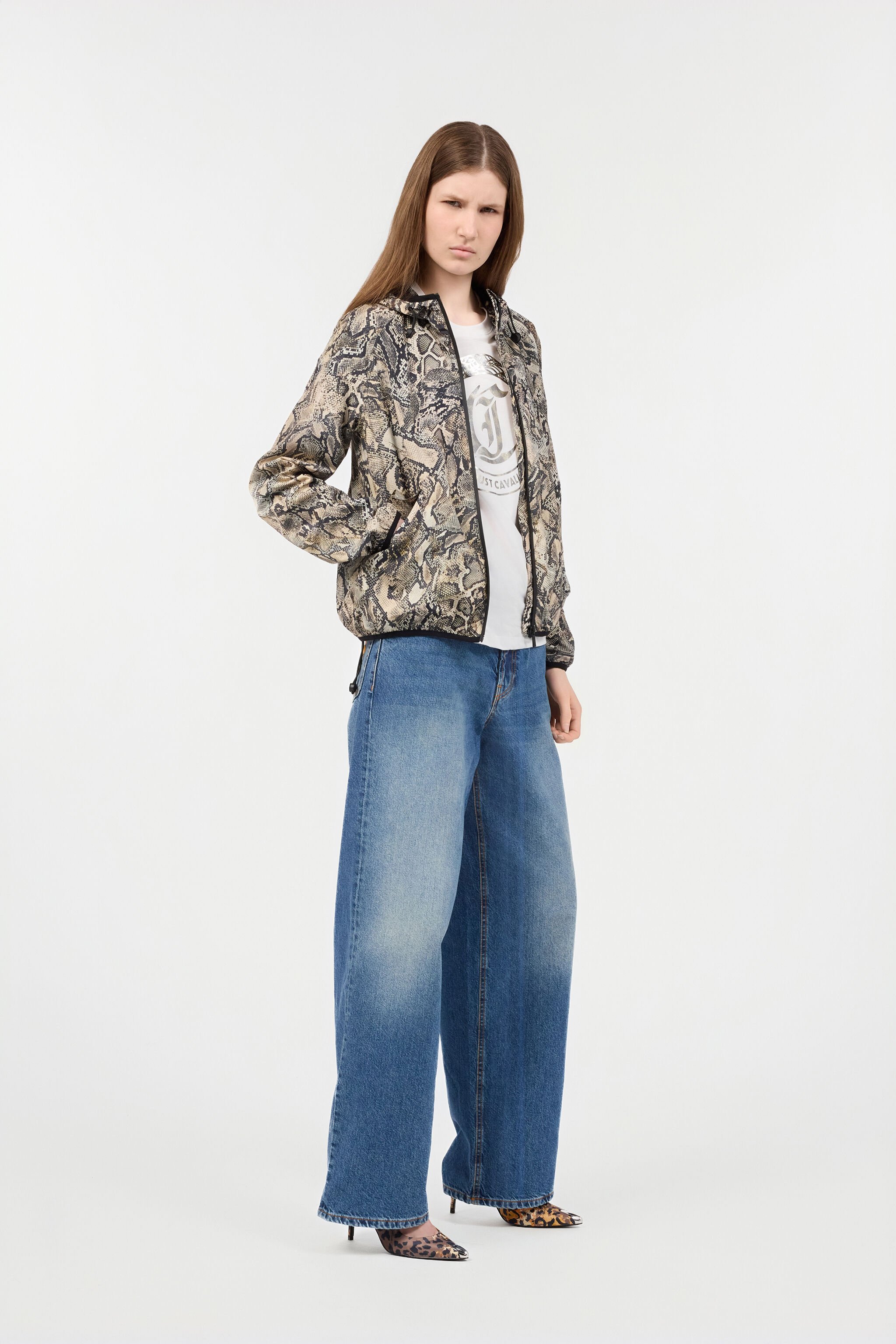 JC Hooded Jacket With Python Print CORTECCIA UFT199-UF265