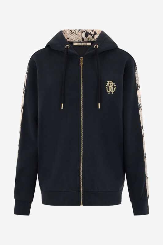 RC Sweatshirt Mit Reißverschluss Und Kapuze Schwarz OOT69A-CF054