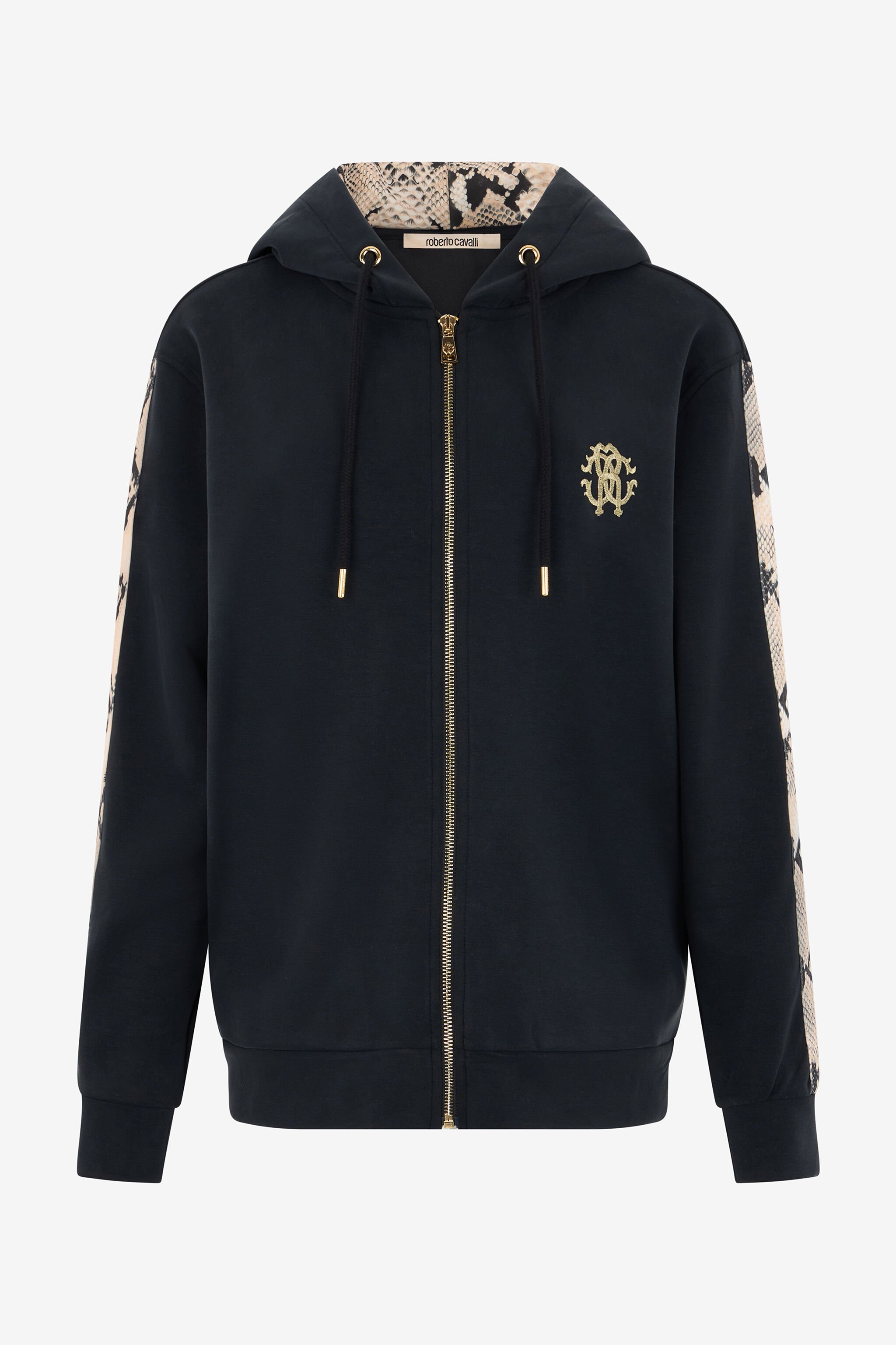 RC Sweatshirt Mit Reißverschluss Und Kapuze Schwarz OOT69A-CF054