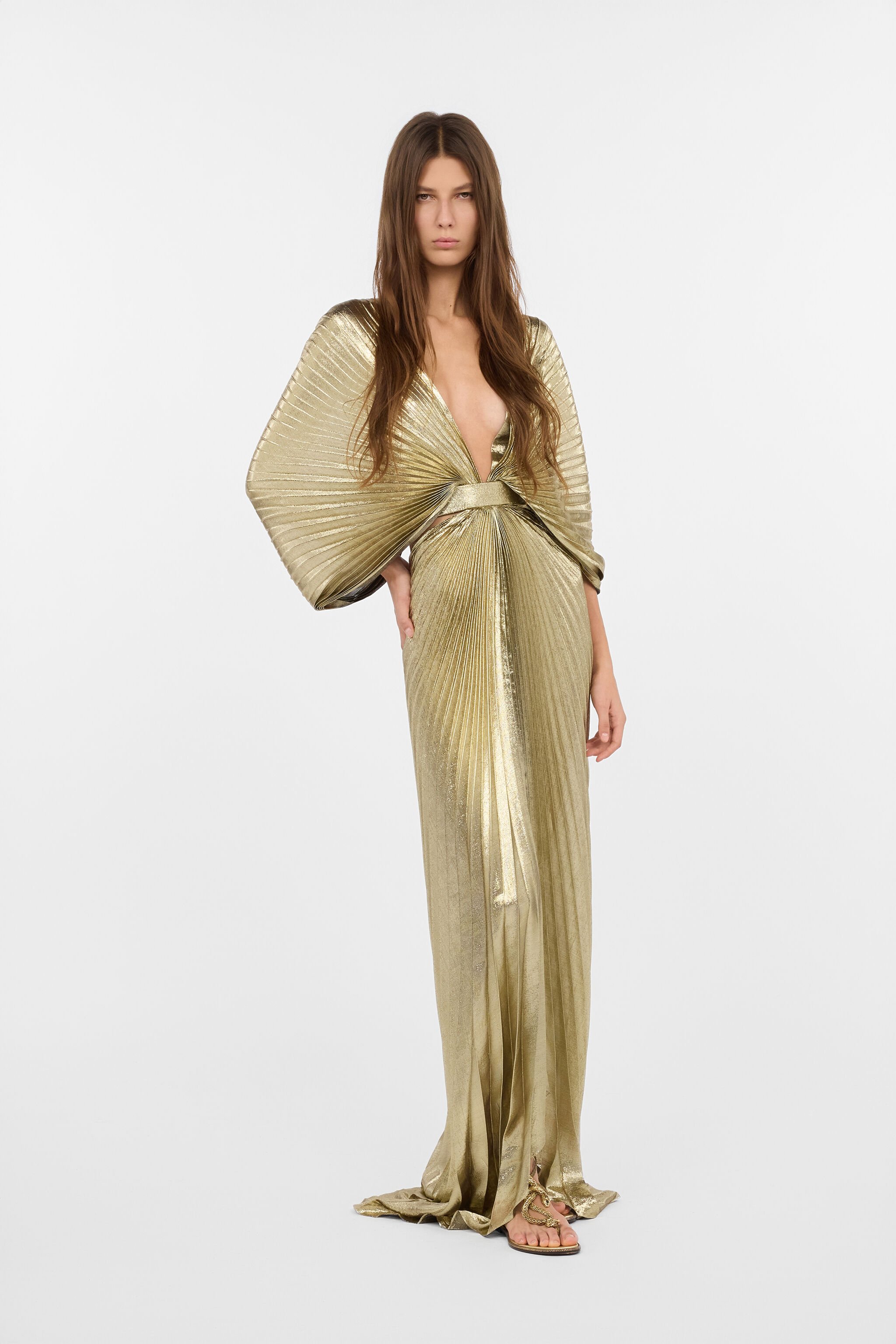 RC Abito Extralungo Dorato Con Motivo Ray Of Gold GOLD WWT109-GU002