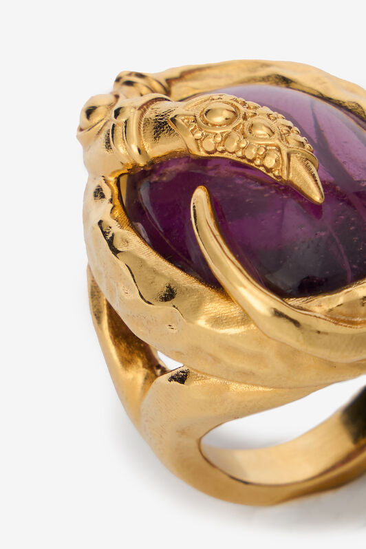 RC Gold Cocktail Ring with Amethyst Stone ORO/AMETISTA VWG003-AM081