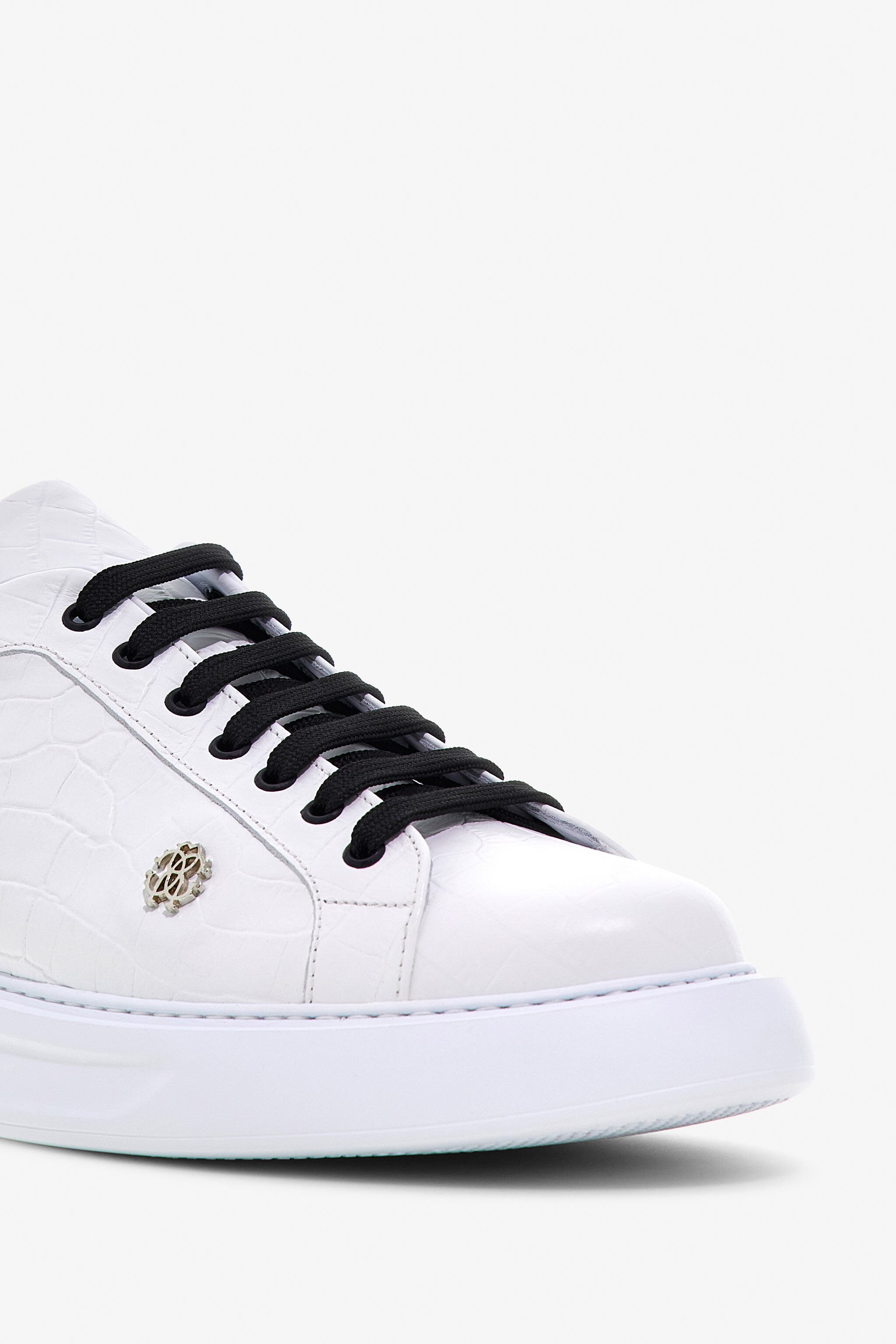 RC Sneakers en cuir avec logo WHITE/BLACK OOS00A-PZ966