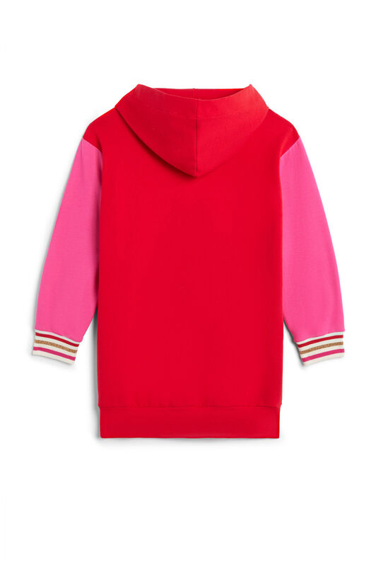 JU RC Monogram hooded sweatshirt dress RED JJT127-CF027