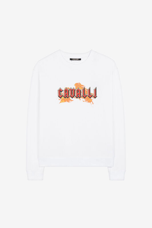 RC Logo-Print Cotton Sweatshirt RC Logo-Print Cotton Sweatshirt White PRT66C-CF050