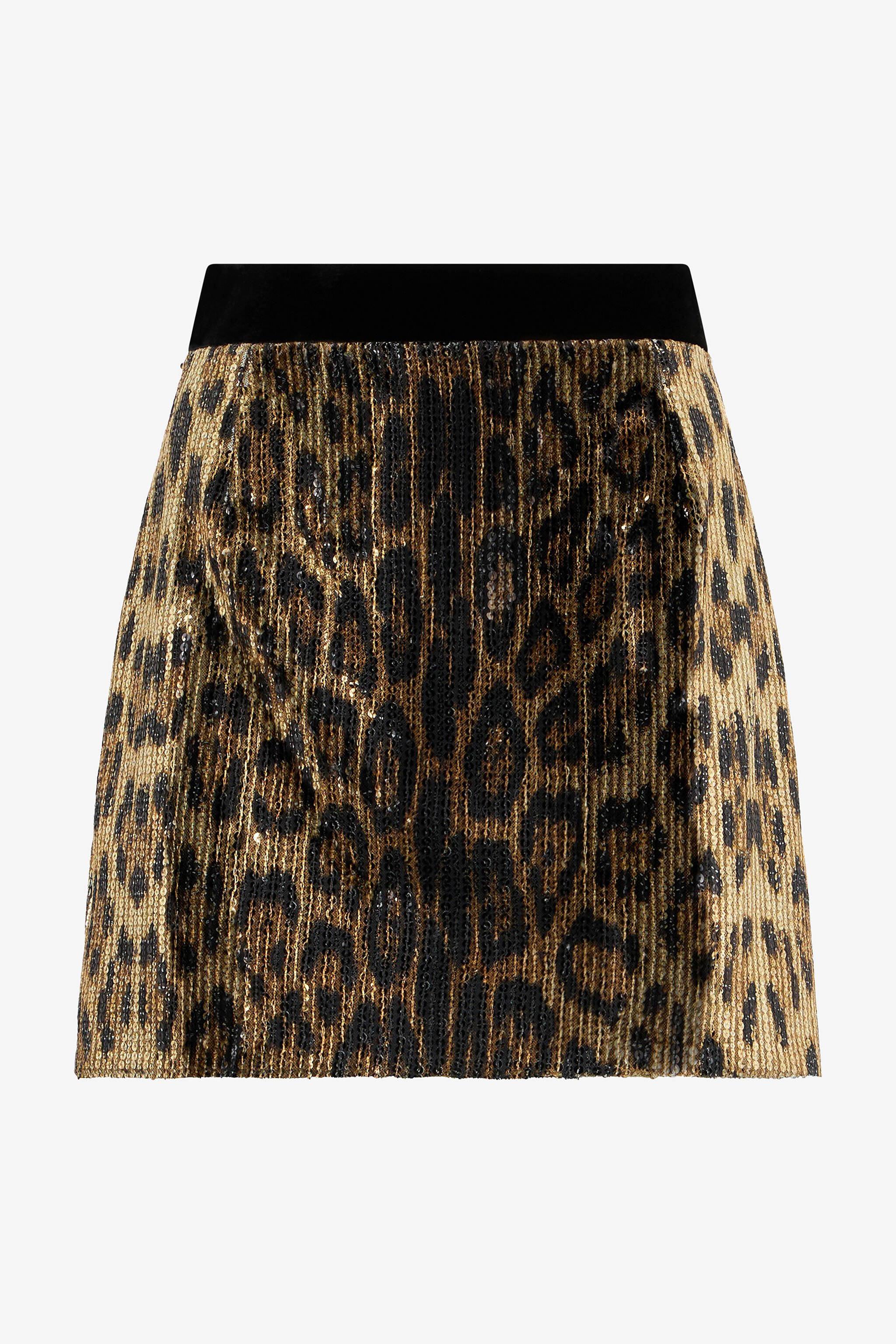 RC Leopard-Print Sequin Mini Skirt RC Leopard-Print Sequin Mini Skirt NATURAL WKT308-VXQ71