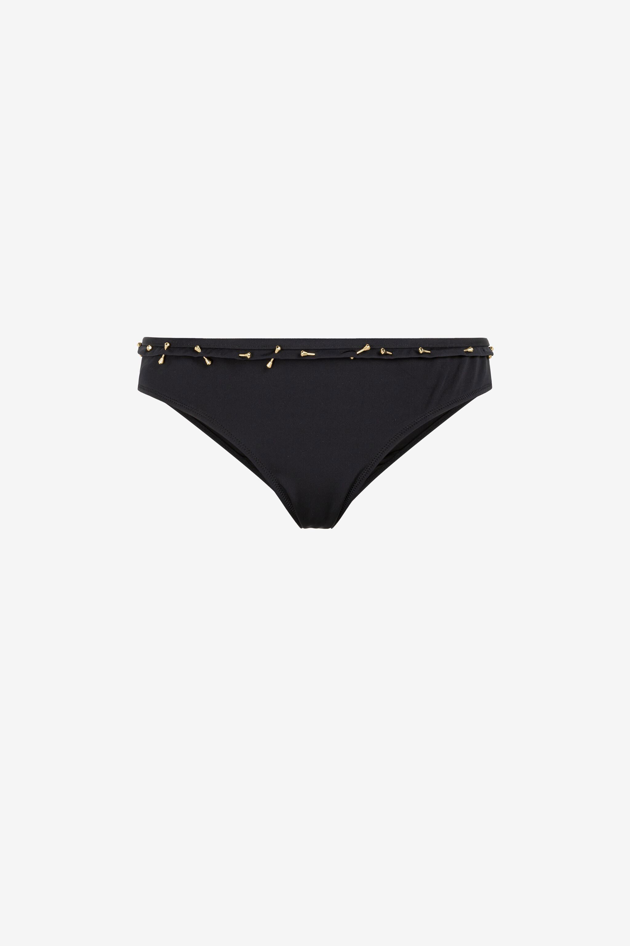 JC Just Cavalli Embellished Bikini Briefs NERO CQLID4-IIAPY