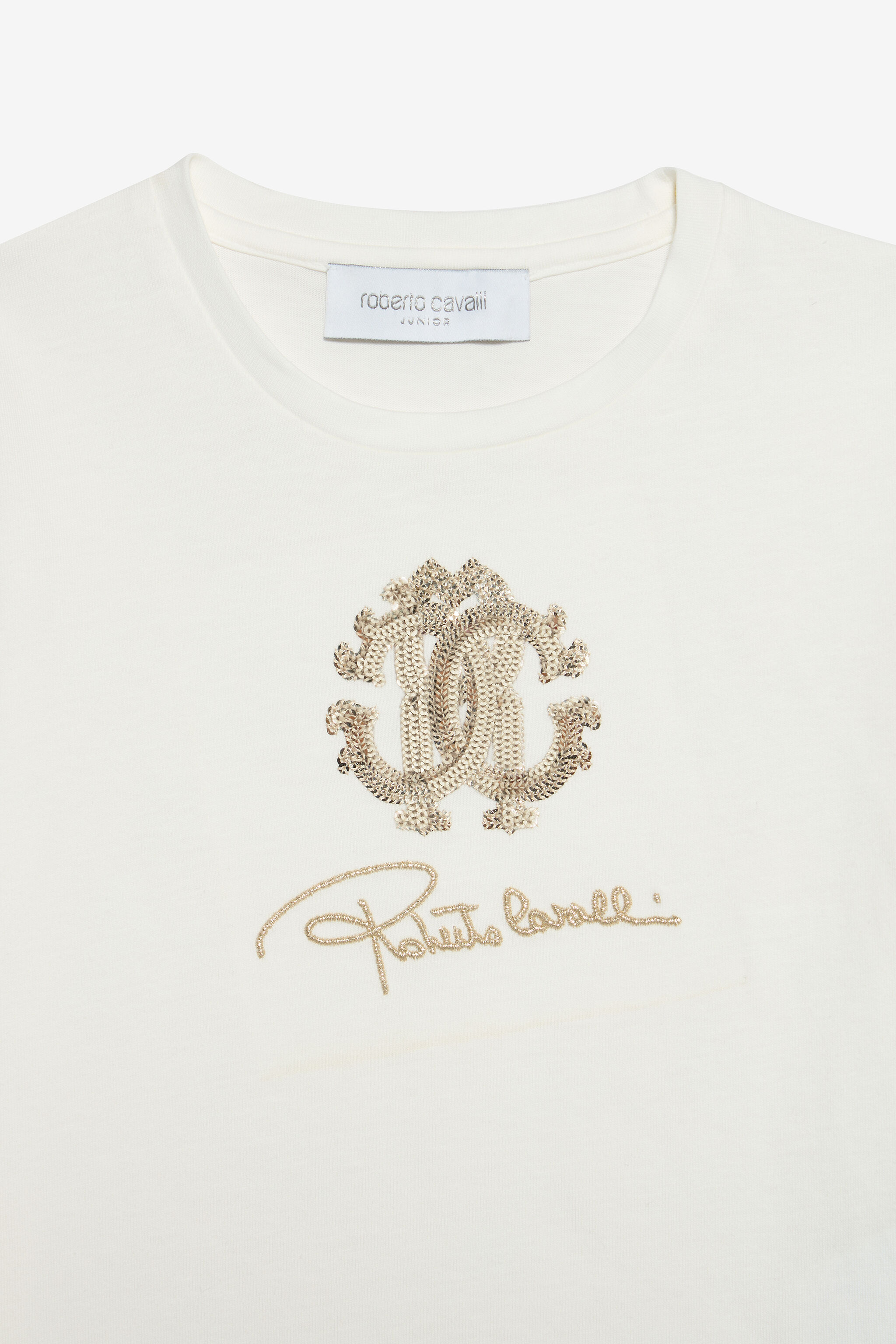 JU Milk White T-Shirt with RC Monogram MILKY WHITE VJT62B-JD001