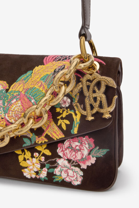RC Suede Bag with Naturalistic Pattern RC Suede Bag with Naturalistic Pattern Brown VKB018-PC010