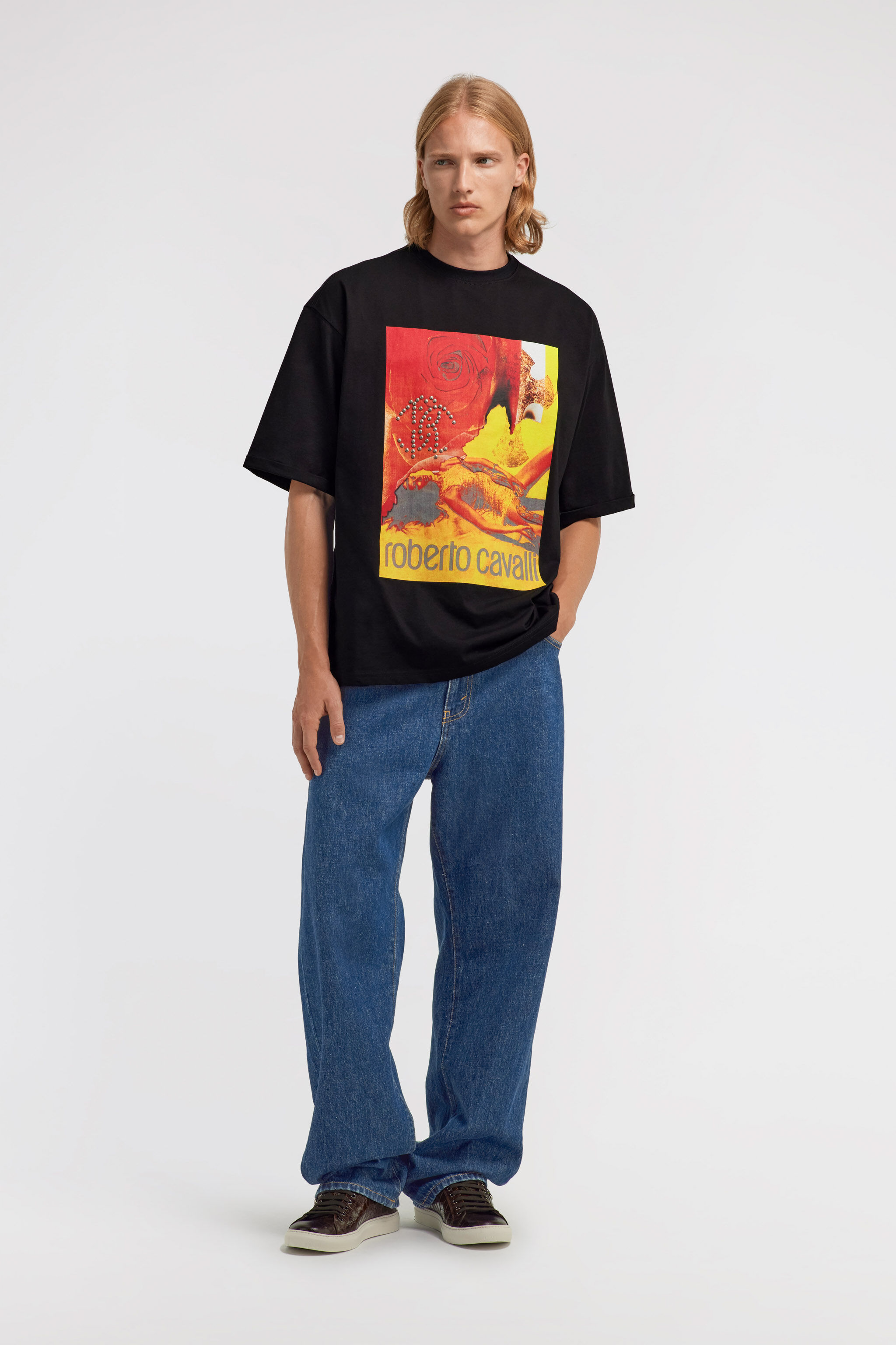 RC Printed T-shirt Negro TRT62H-JD060