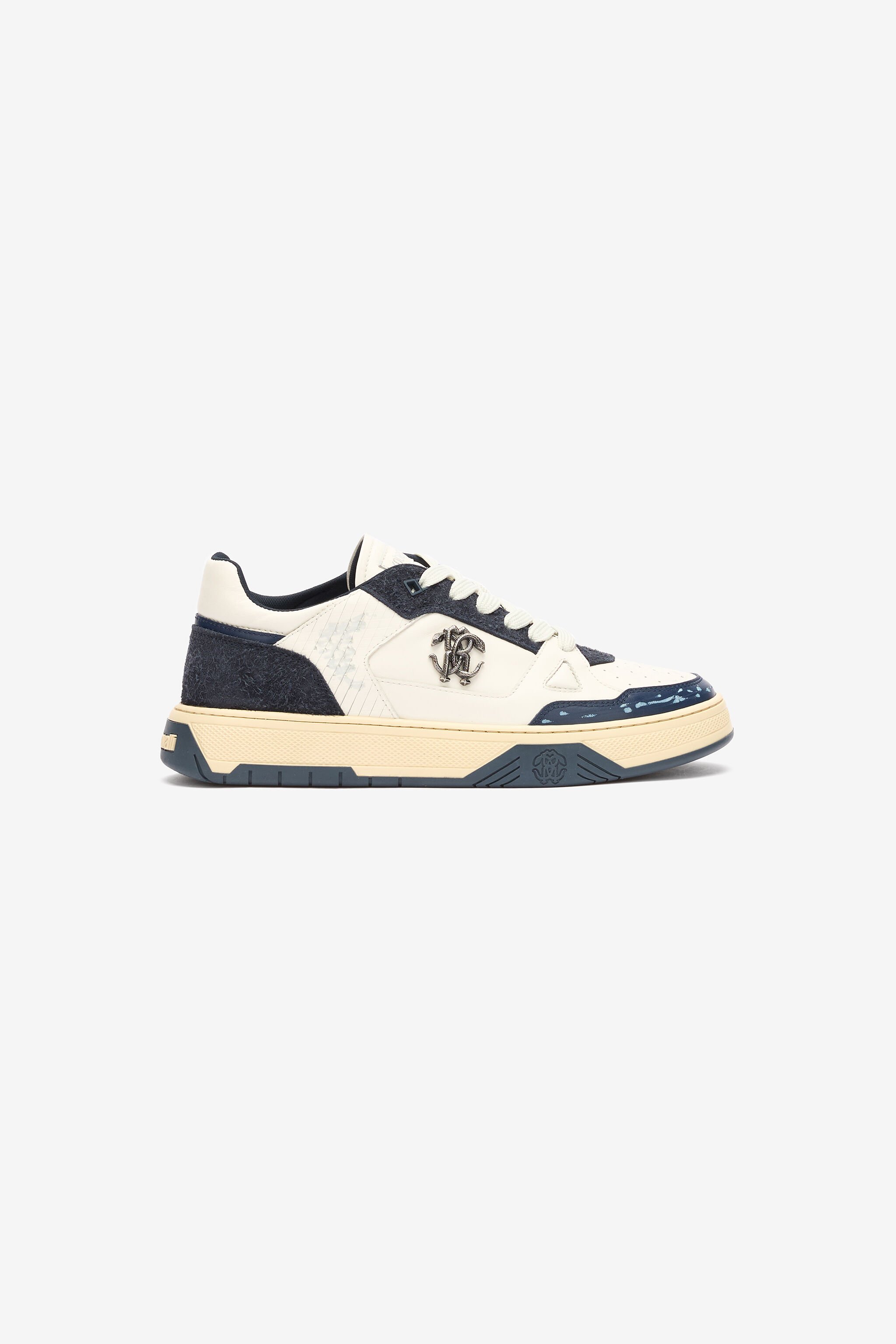 RC Sneakers With Inserts And Mirror Snake Monogram White/Blue URS054-PZU89