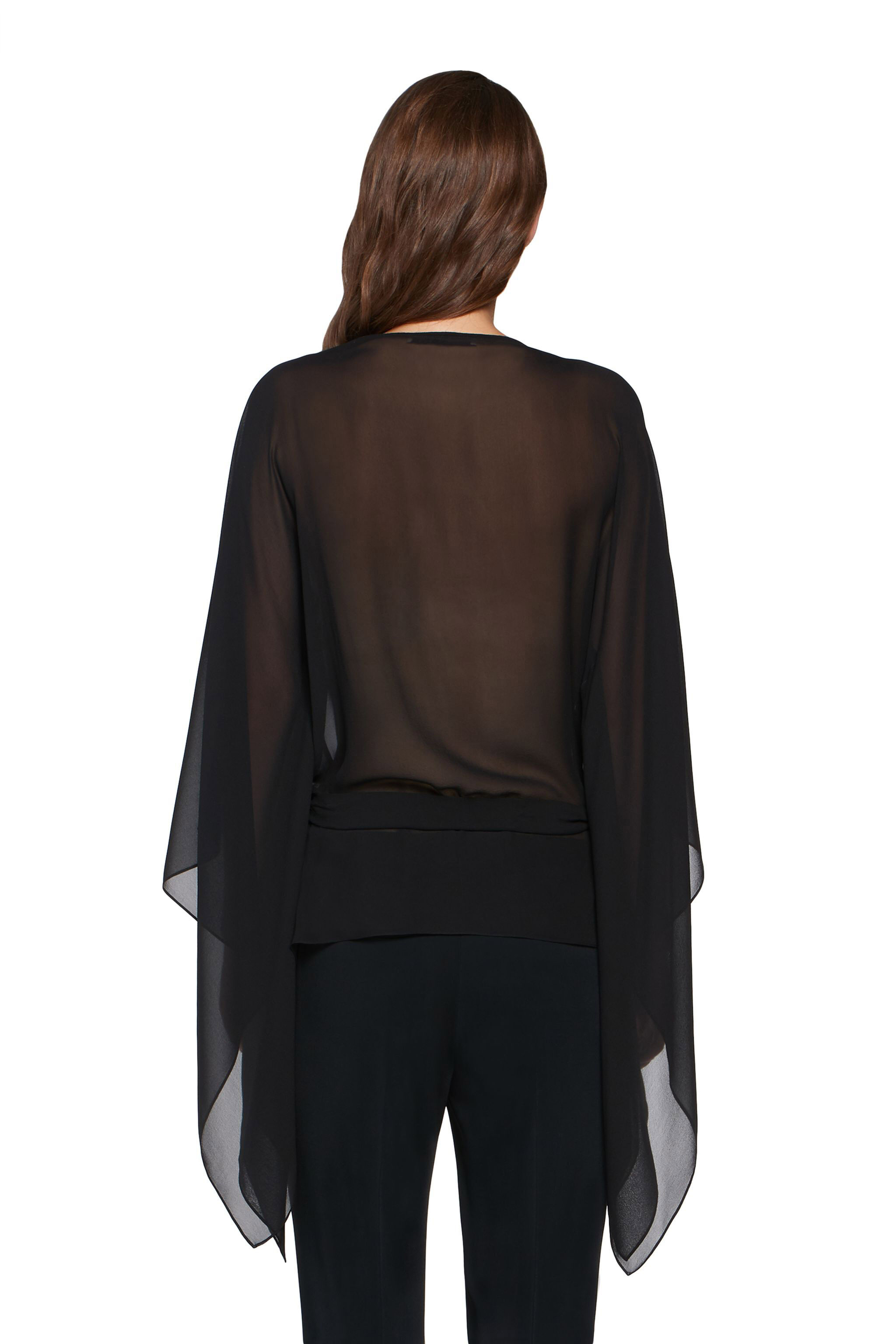 RC Tulip Embellished Chiffon Kaftan BLACK IQR725-GG001