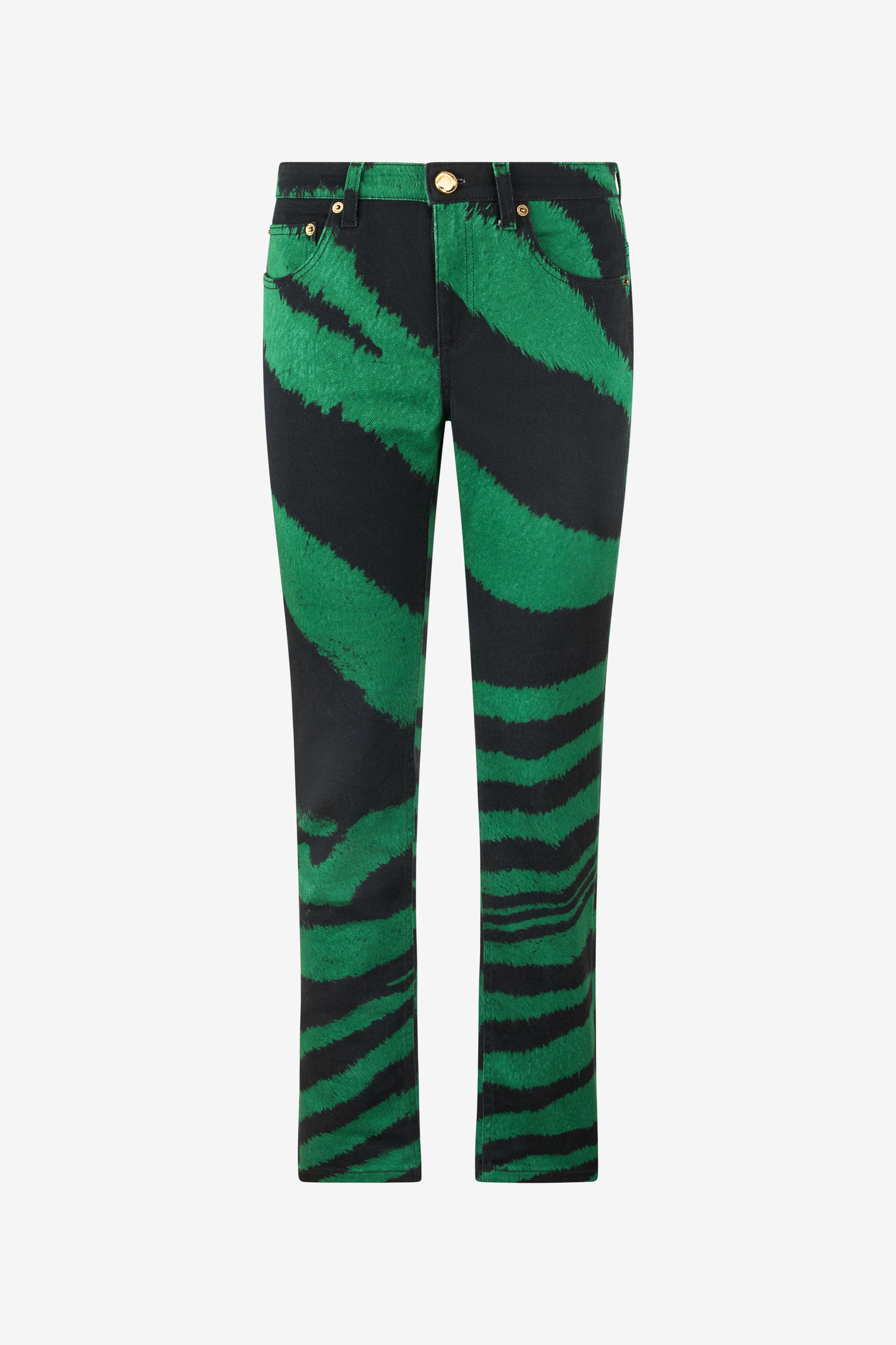 RC Skinny fit jeans with Zebra Tribute print Green UWJ232-DAP26