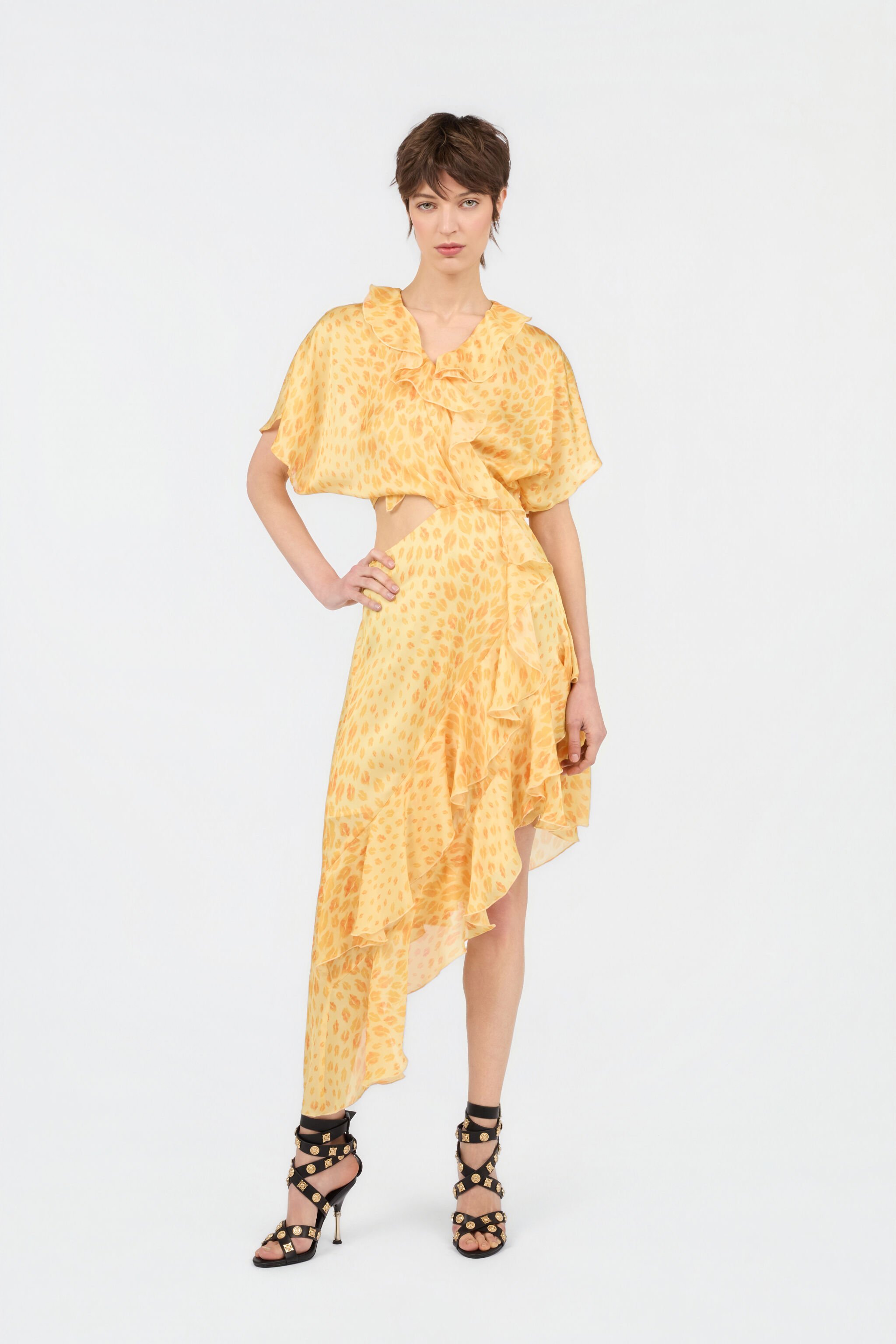 JC The Jaguar Kiss Print Mini Dress POP CORN WFT301-WF699