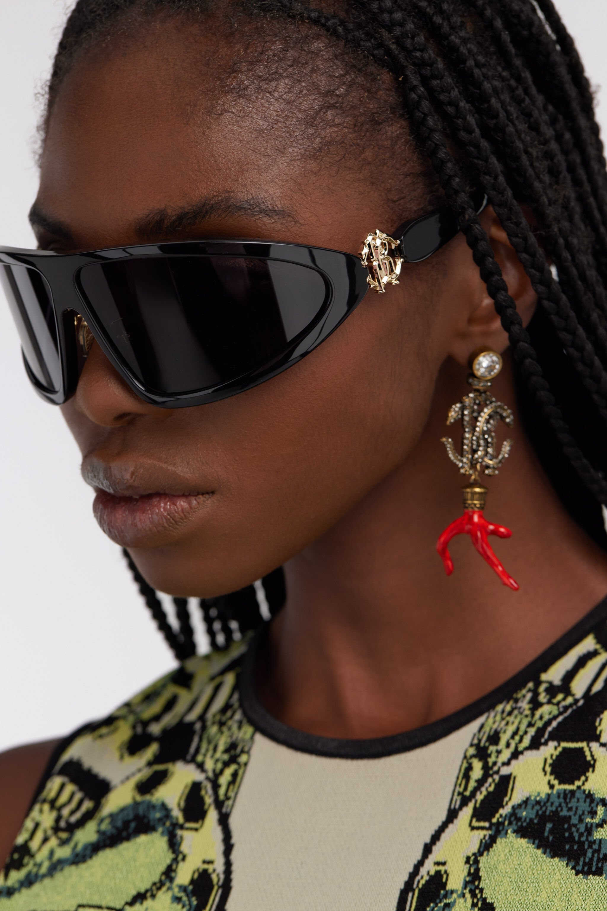 RC Sunglasses Roberto Cavalli Monogram Collection Noir RALD86-ID089
