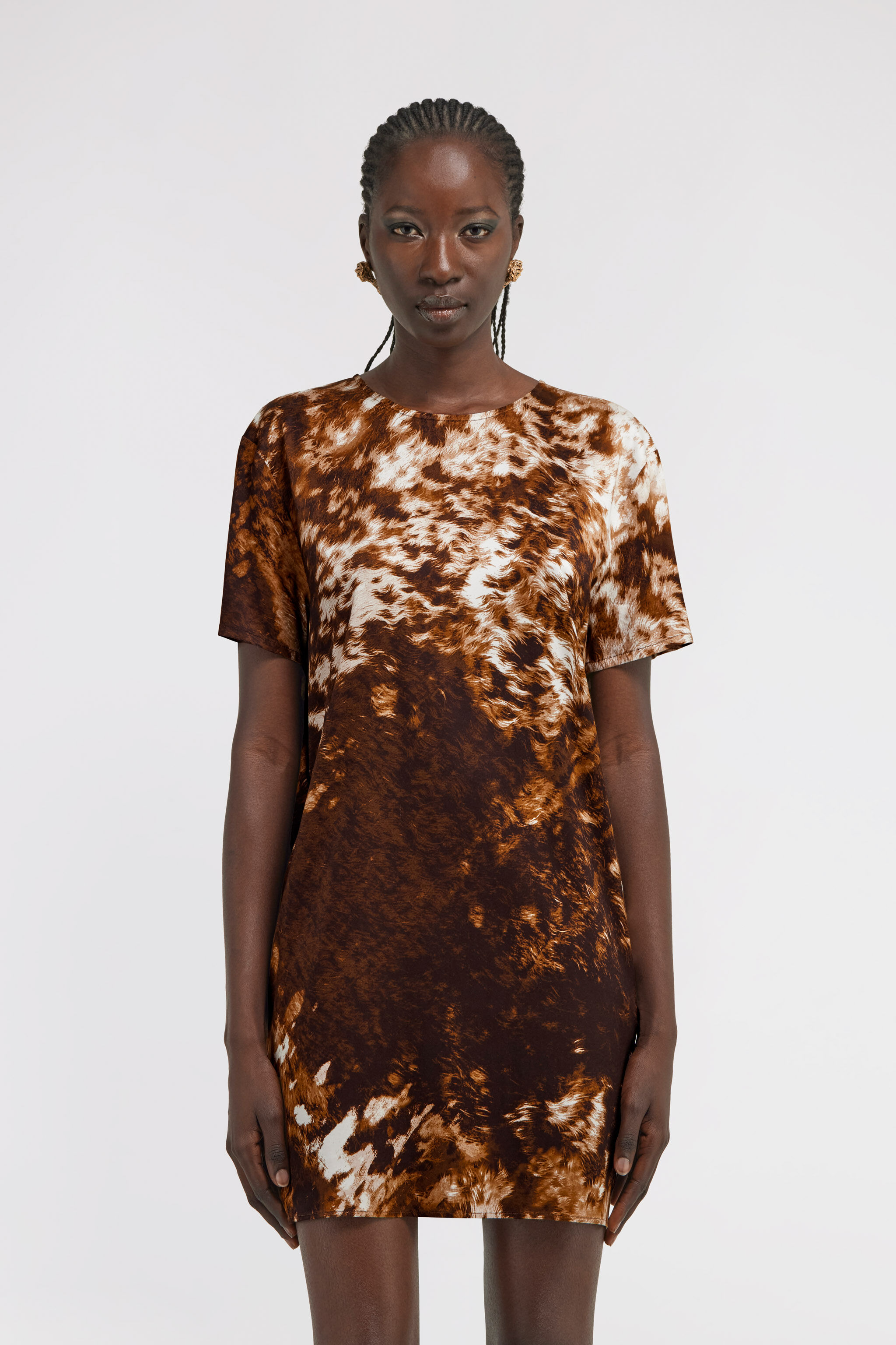 RC Appaloosa print Dress Brown TKT101-FQN08