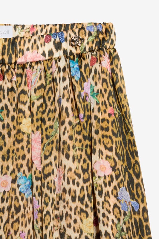 JU Jaguar Skin Print Silk Skirt NATURALE TJT30C-2NN38